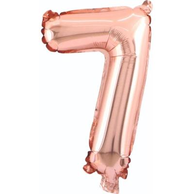 7 Rakam Folyo Balon Rose Gold 75cm - 1