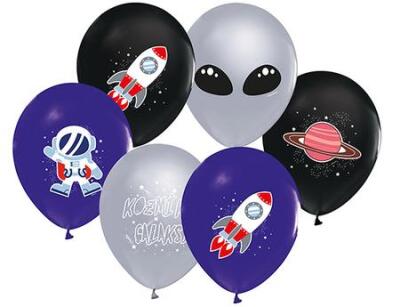 Astronot Uzayda Balon 5'li Paket - 1