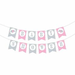 Baby Shower Pembe Harf Banner - 2