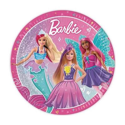 Barbie Temalı Karton Tabak 23cm 8li - 1