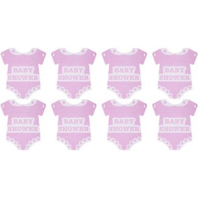 Bebek Elbisesi Kesimli Baby Shower Banner Pembe - 1