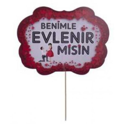 Benimle Evlenir Misin Fotoğraf Çektirme Çubuğu - 1