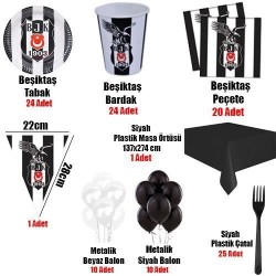 Beşiktaş Ekonomik Doğum Günü Parti Seti 24 Kişilik - 2