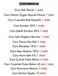 Cars Ekonomik Doğum Günü Parti Seti 116 Parça - 2