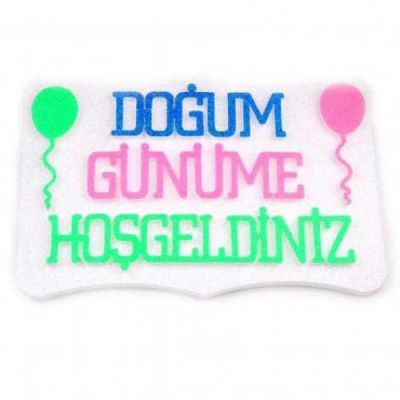 Doğum Günüme Hoşgeldiniz Balonlu Strafor Süs - 1