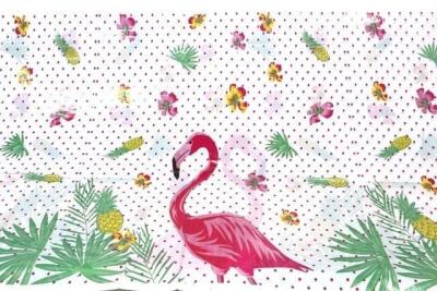 Flamingo Temalı Plastik Masa Örtüsü 120x180cm - 1