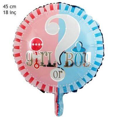 Girl or Boy Cinsiyet Belirleme Folyo Balon 45cm - 1