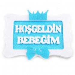 Hoşgeldin Bebeğim Mavi Strafor Süs - 2