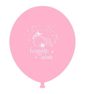 Hoşgeldin Bebek Pembe Balon 5'li Paket - 1