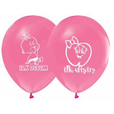 İlk Dişim Kız Pembe Balon 5'li Paket - 1