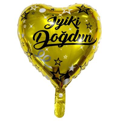 İyi ki Doğdun Gold Kalp Folyo Balon 45cm - 1