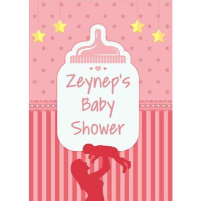 Kişiye Özel Baby Shower Kız Dekota Karşılama Panosu 50x70cm - 1