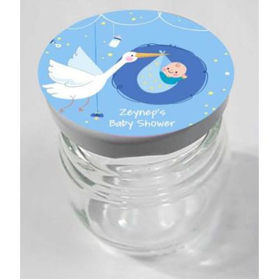 Kişiye Özel Erkek Baby Shower Etiket 5cm 20'li - 3