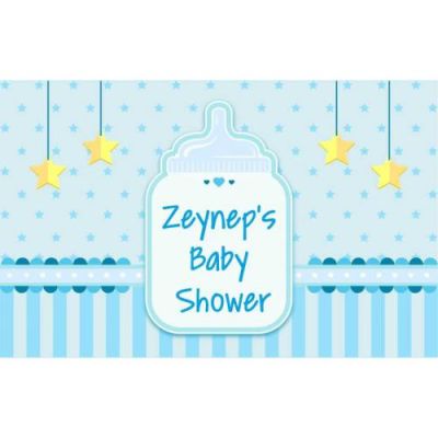 Kişiye Özel Erkek Baby Shower Köpük Baloncuk 5'li - 2