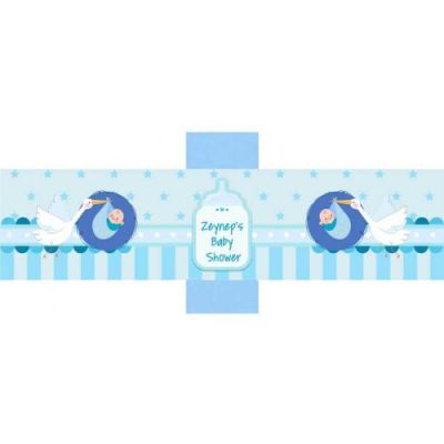 Kişiye Özel Erkek Baby Shower Peçete Sargısı 10'lu - 1