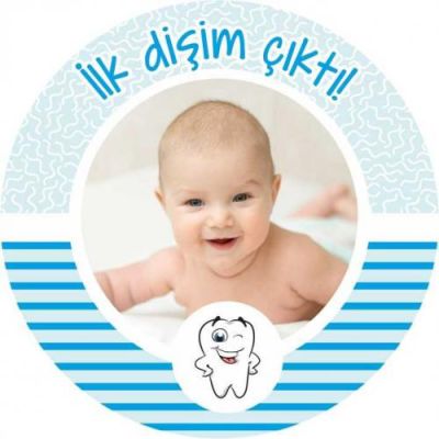 Kişiye Özel Erkek Diş Buğdayı Etiket 4cm 35'li - 1