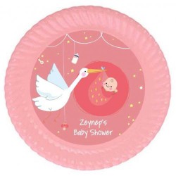 Kişiye Özel Kız Baby Shower Etiket 12cm - 2