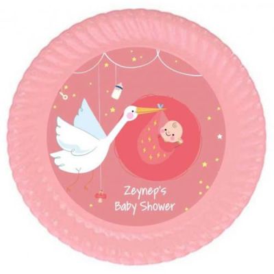 Kişiye Özel Kız Baby Shower Etiket 12cm - 2