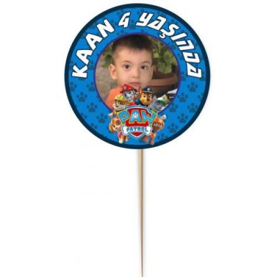 Kişiye Özel Paw Patrol Kürdan 4cm 15'li - 1