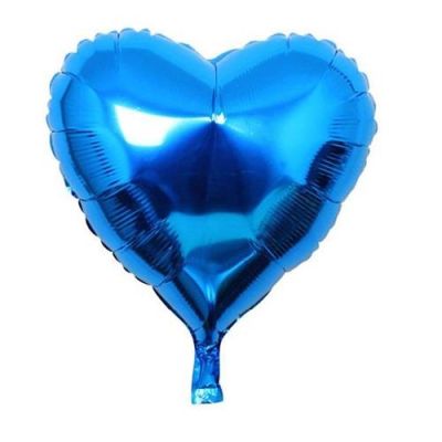 Koyu Mavi Kalp Folyo Balon 45cm - 1