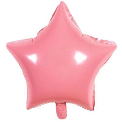 Makaron Yıldız Folyo Balon Pembe 45cm - 1