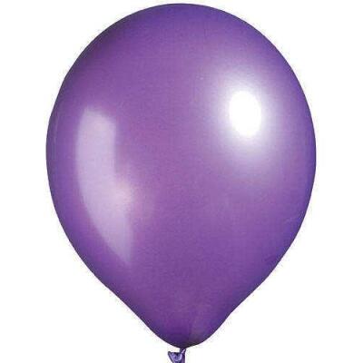 Metalik Mor Balon 10'lu Paket - 1