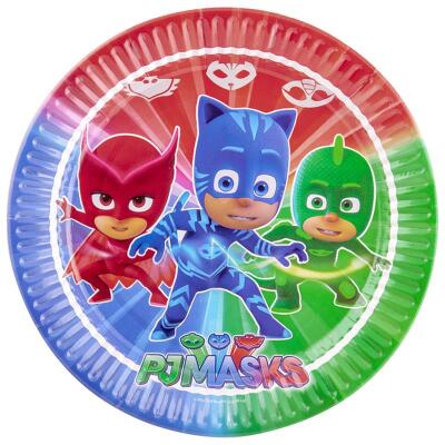 PJ Masks Entertainment Karton Tabak 23cm 8'li - 1