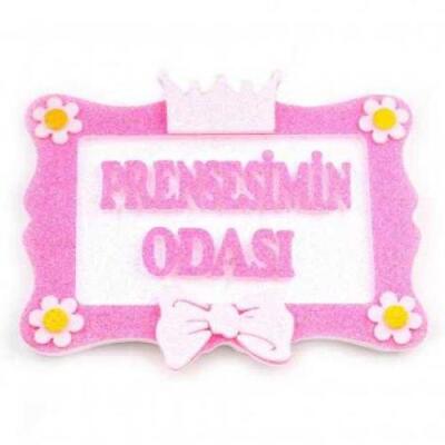 Prensesimin Odası Pembe Strafor Süs - 1