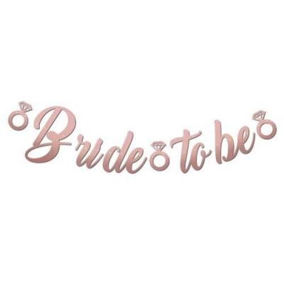 Rose Gold Bride To Be Harf Banner - 1