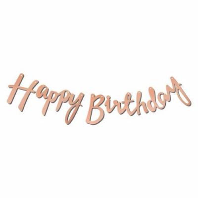 Rose Gold Happy Birthday Banner - 1