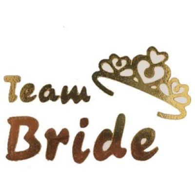 Team Bride Taçlı Altın Dövme 10'lu - 1