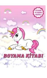 Unicorn Boyama Kitabı (Sticker ve Maske Hediyeli) - 1