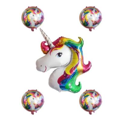 Unicorn Folyo Balon Seti 5'li - 1