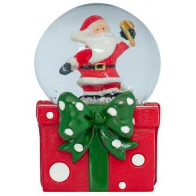 Yılbaşı Fiyonk Desenli Noel Baba Kar Küresi 6cm - 2